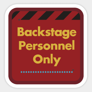 Backlot Tour Backstage Sign Sticker